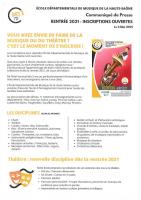 Inscriptions à l'école Départementale de Musique
