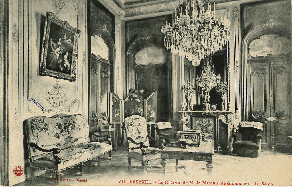 Carte postale intérieur Château
