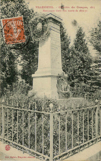 carte postale monument des cosaques